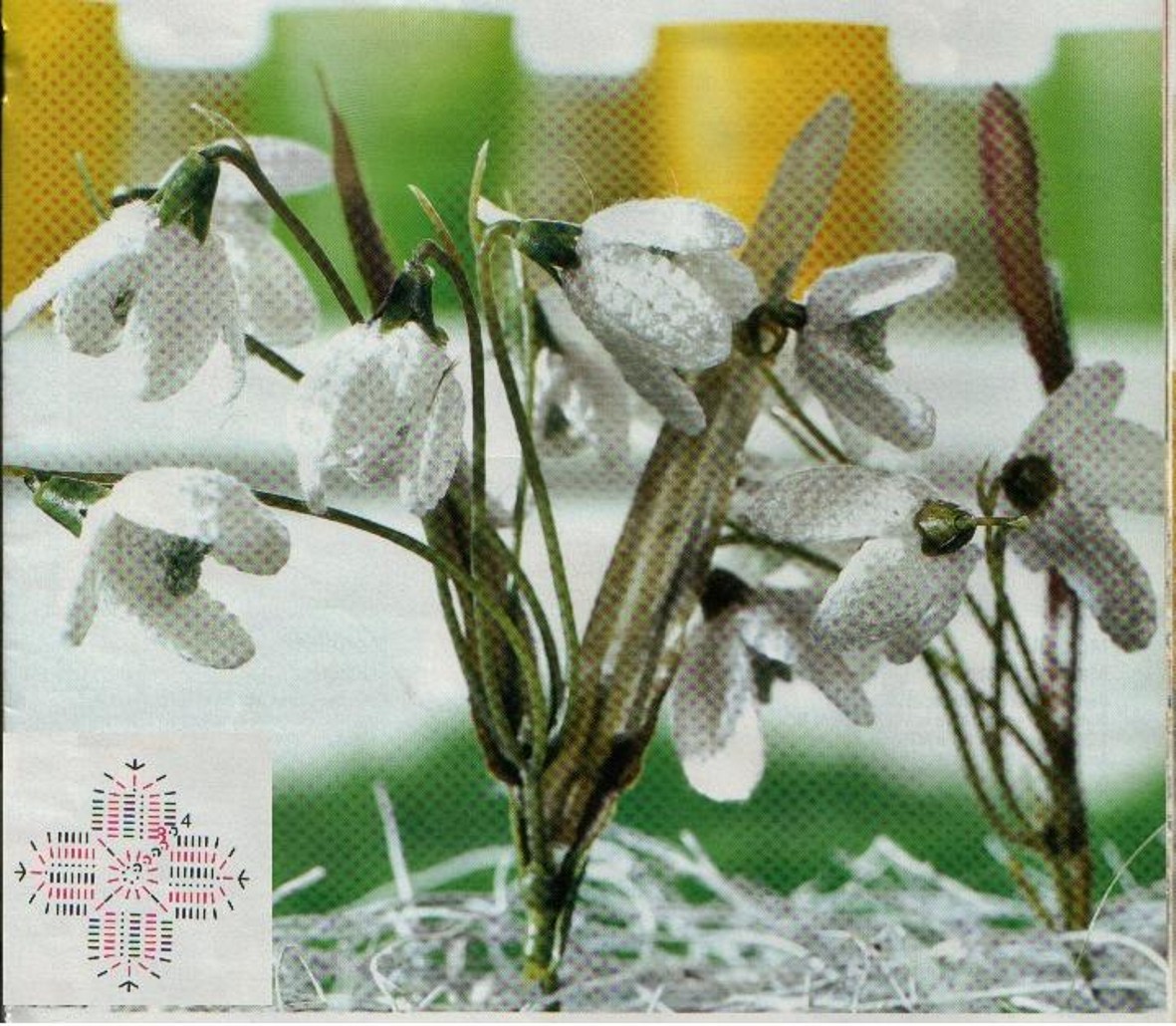 crochet flower snowdrop