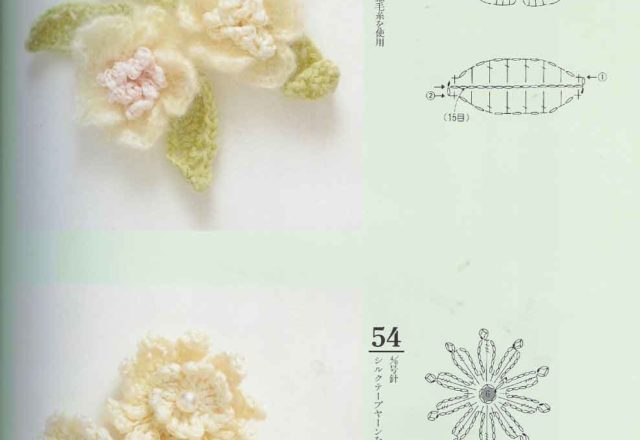 crochet flowers and leaves (4)