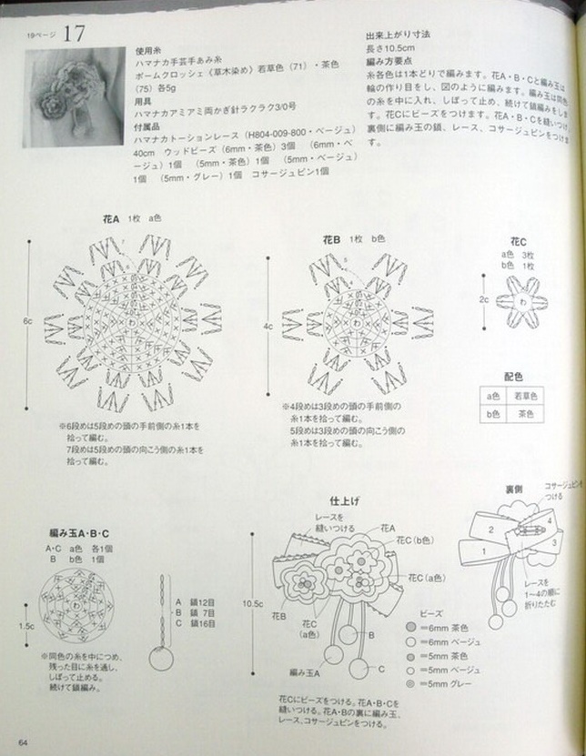 crochet flowers brooch (2)