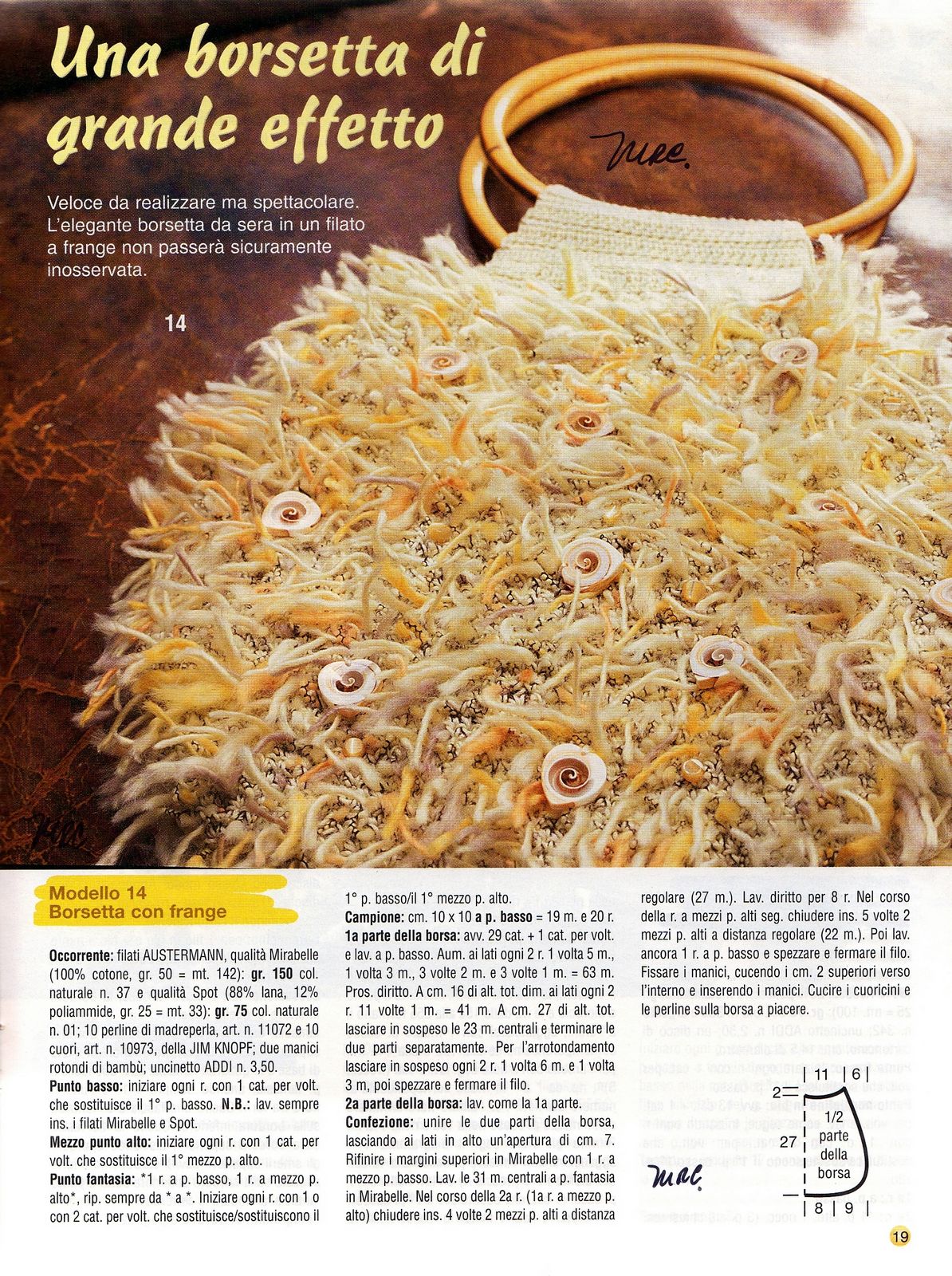 crochet handbag with fringe