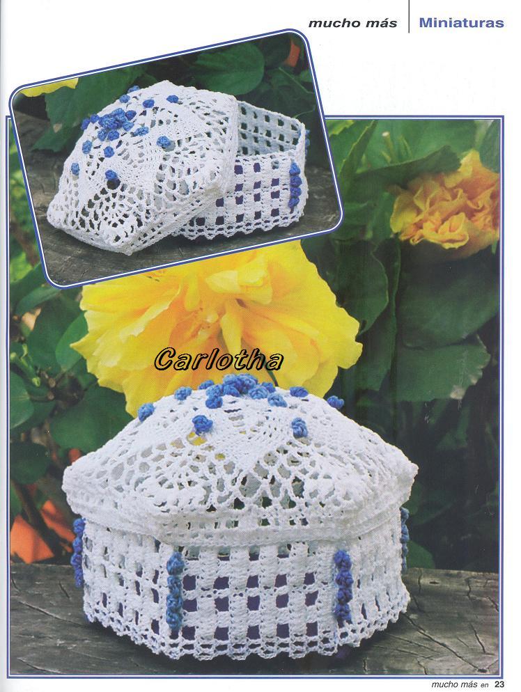 crochet hexagonal box starched (1)