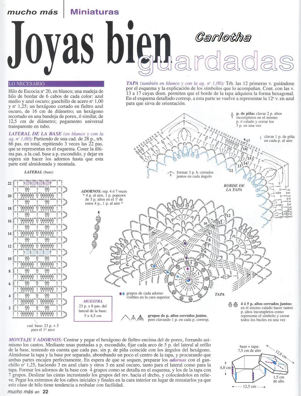 crochet hexagonal box starched (2)
