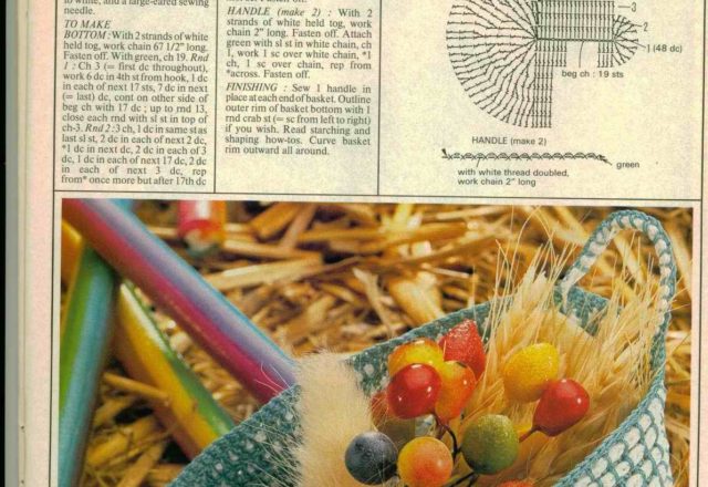 crochet oval basket starched