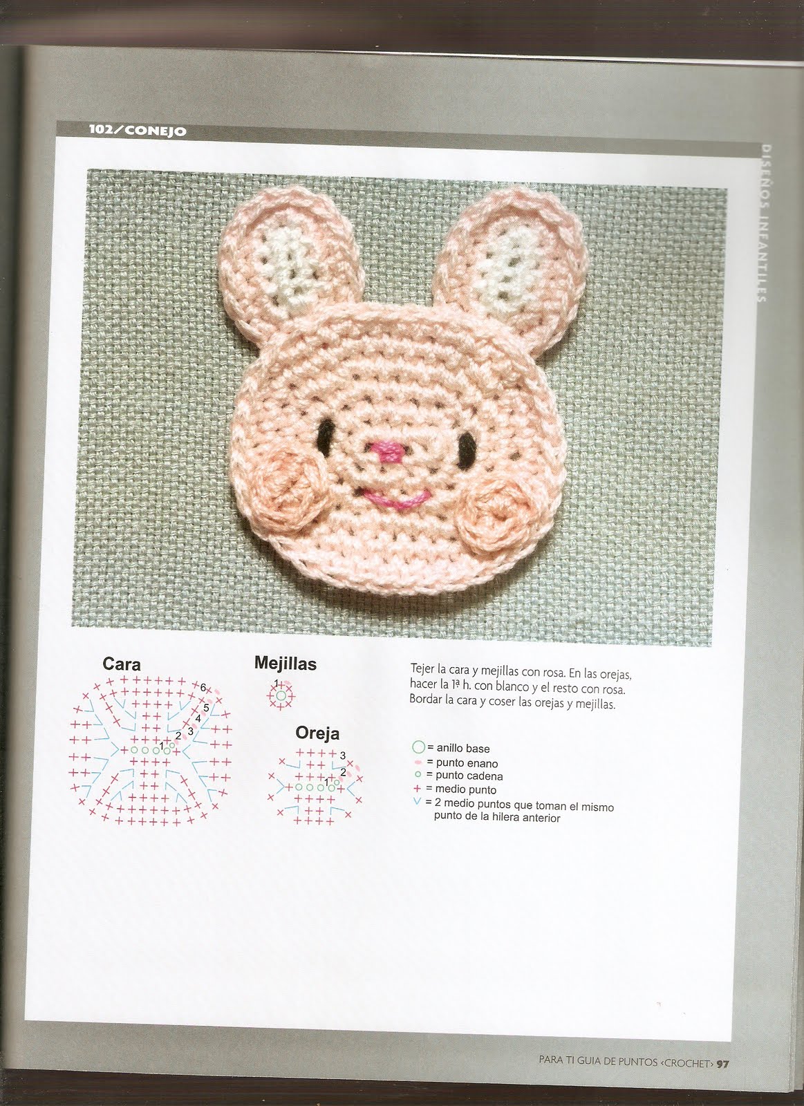 crochet pink rabbit application