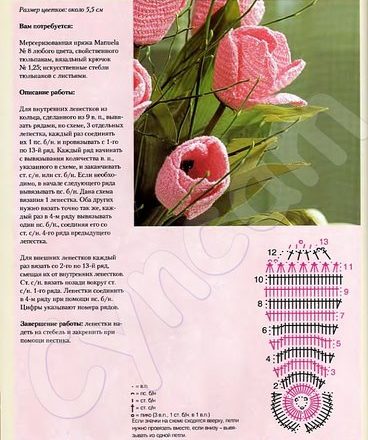 crochet pretty tulips