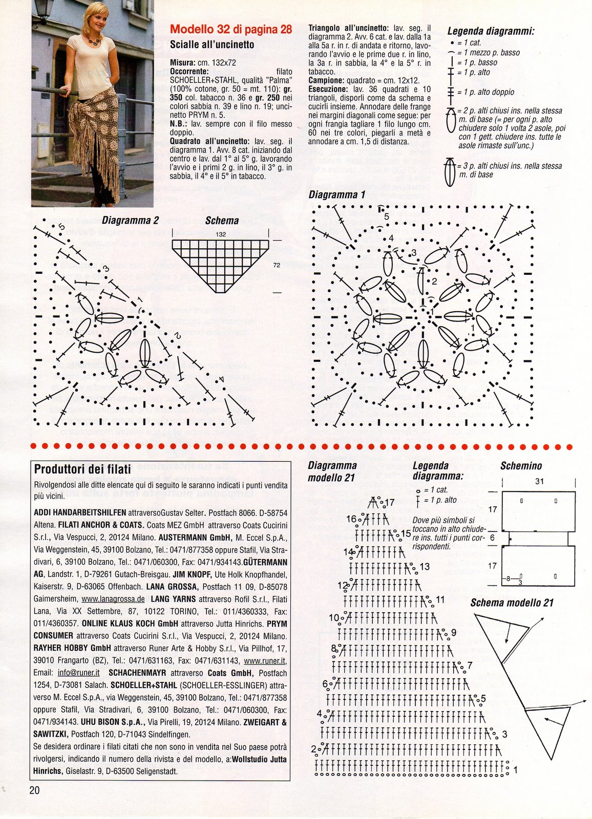 crochet shawl with modules