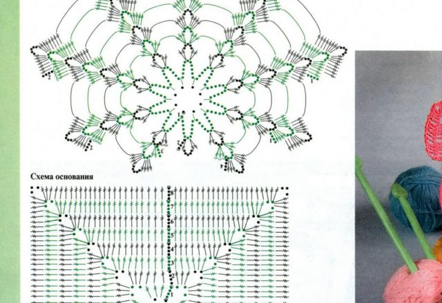 crochet starched centerpiece with leaves (2)