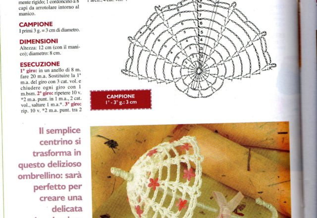 crochet umbrella starched