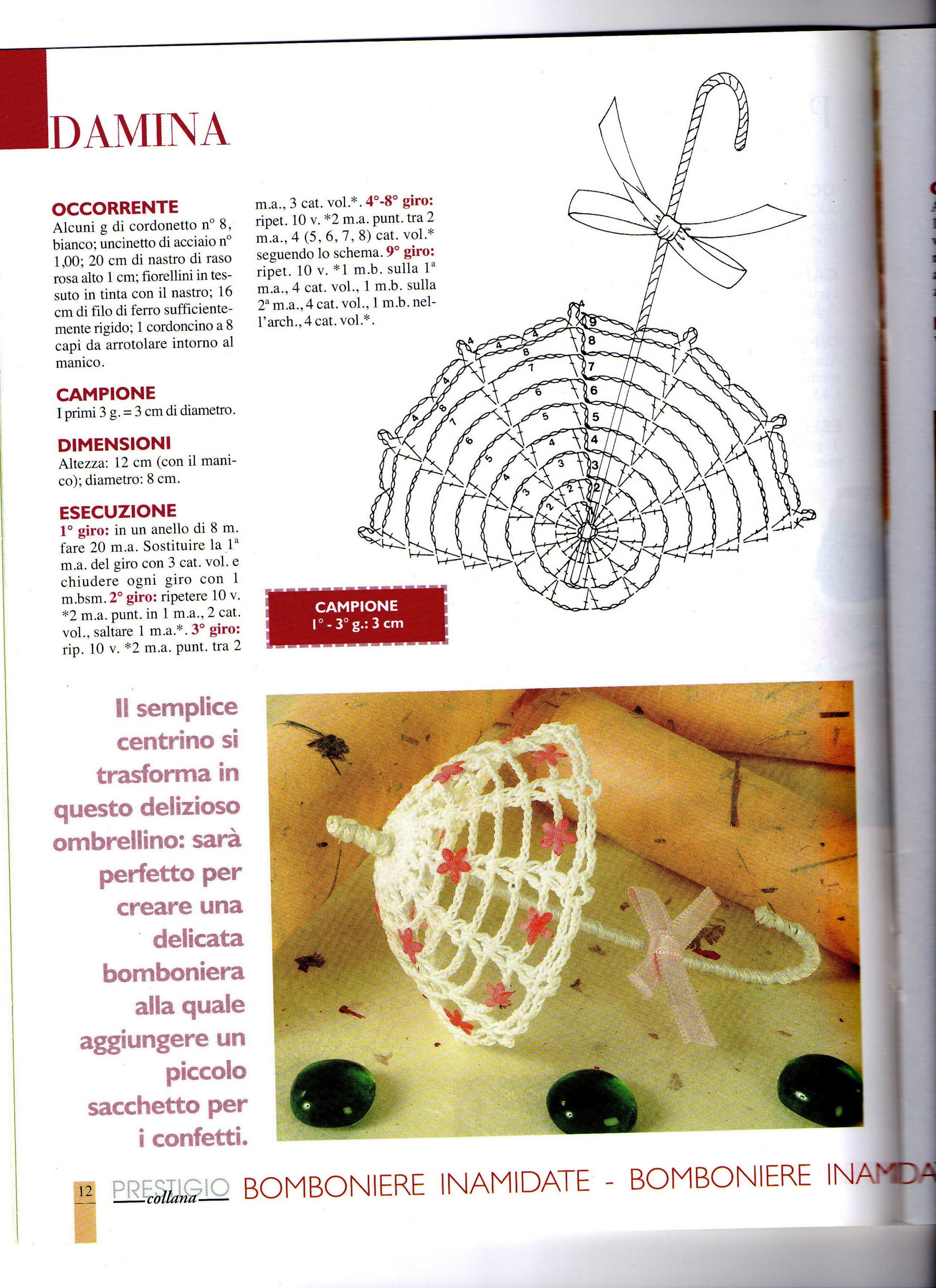 crochet umbrella starched