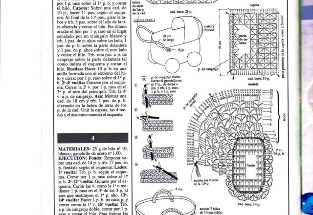 crochet wheelchair and purse favors starched (2)