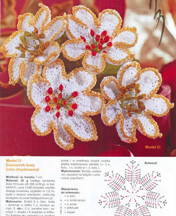 crochet white flowers