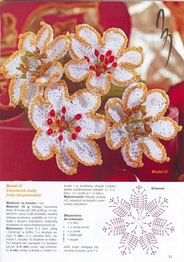 crochet white flowers