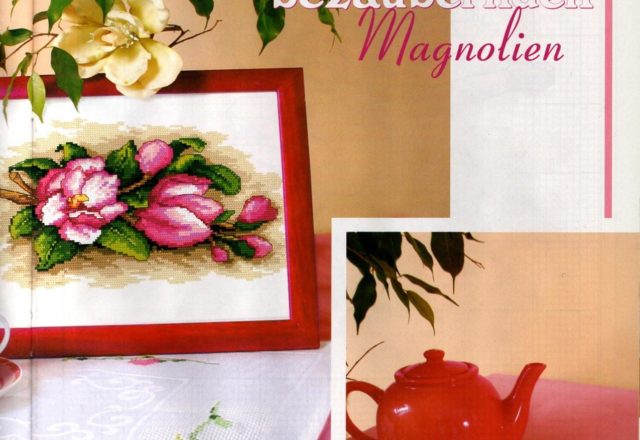 cross stich picture magnolias flowers (1)