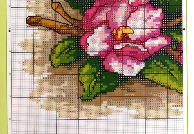 cross stich picture magnolias flowers (2)
