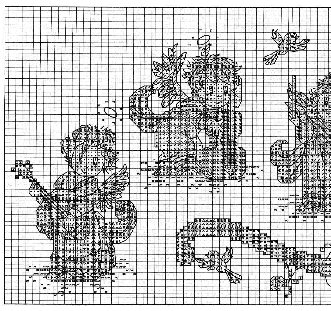 cross stich picture with angels and devils (5)