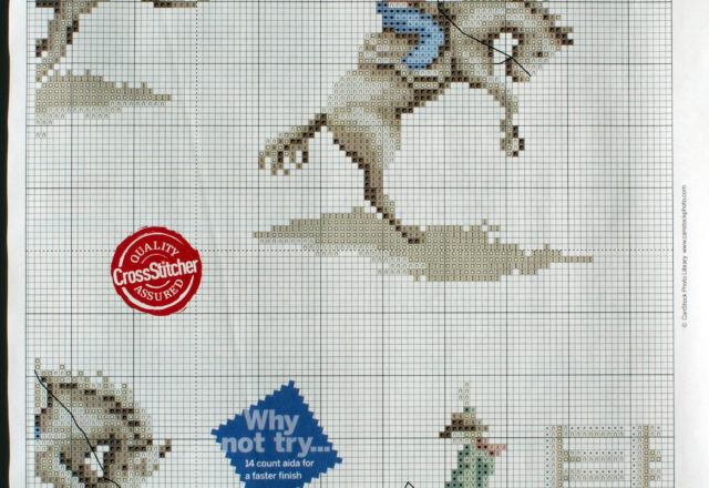 cross stitch cushion with cowboy and horse (2)