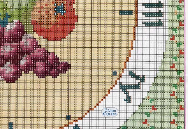 cross stitch fruit clock (2)