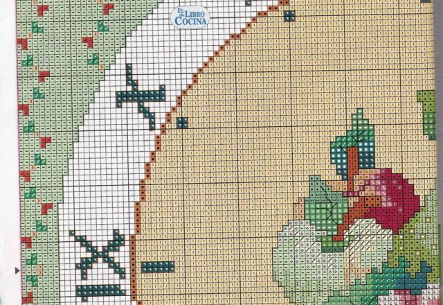 cross stitch fruit clock (4)