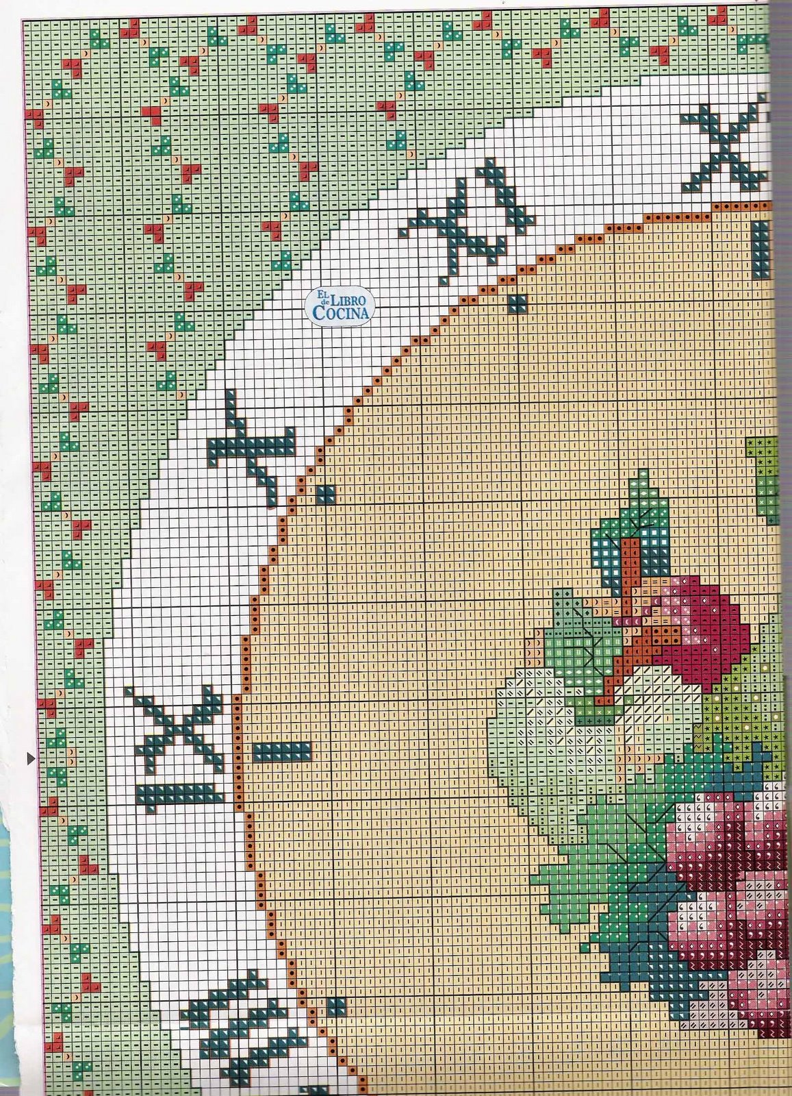 cross stitch fruit clock (4)