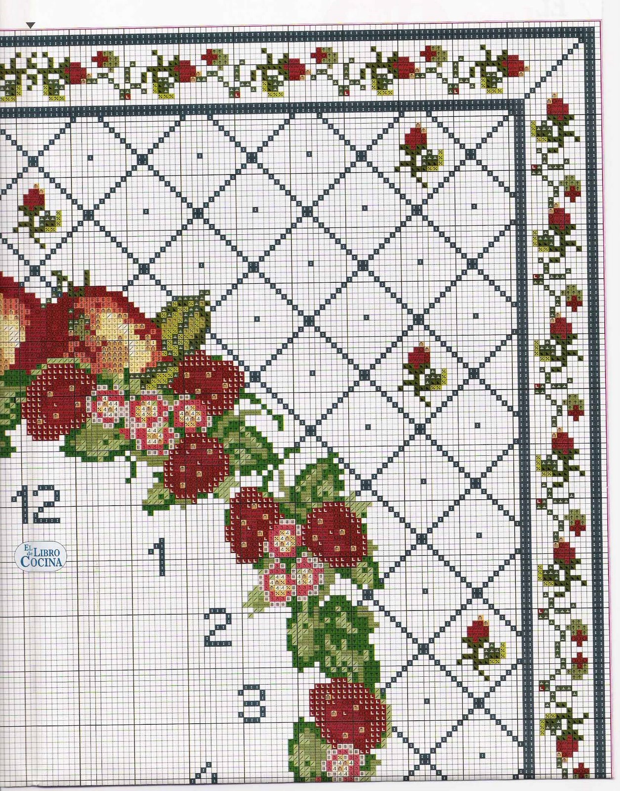 cross stitch fruit clock (8)