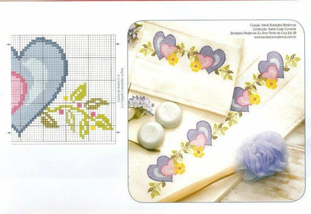 cross stitch hearts and flowers border (2)