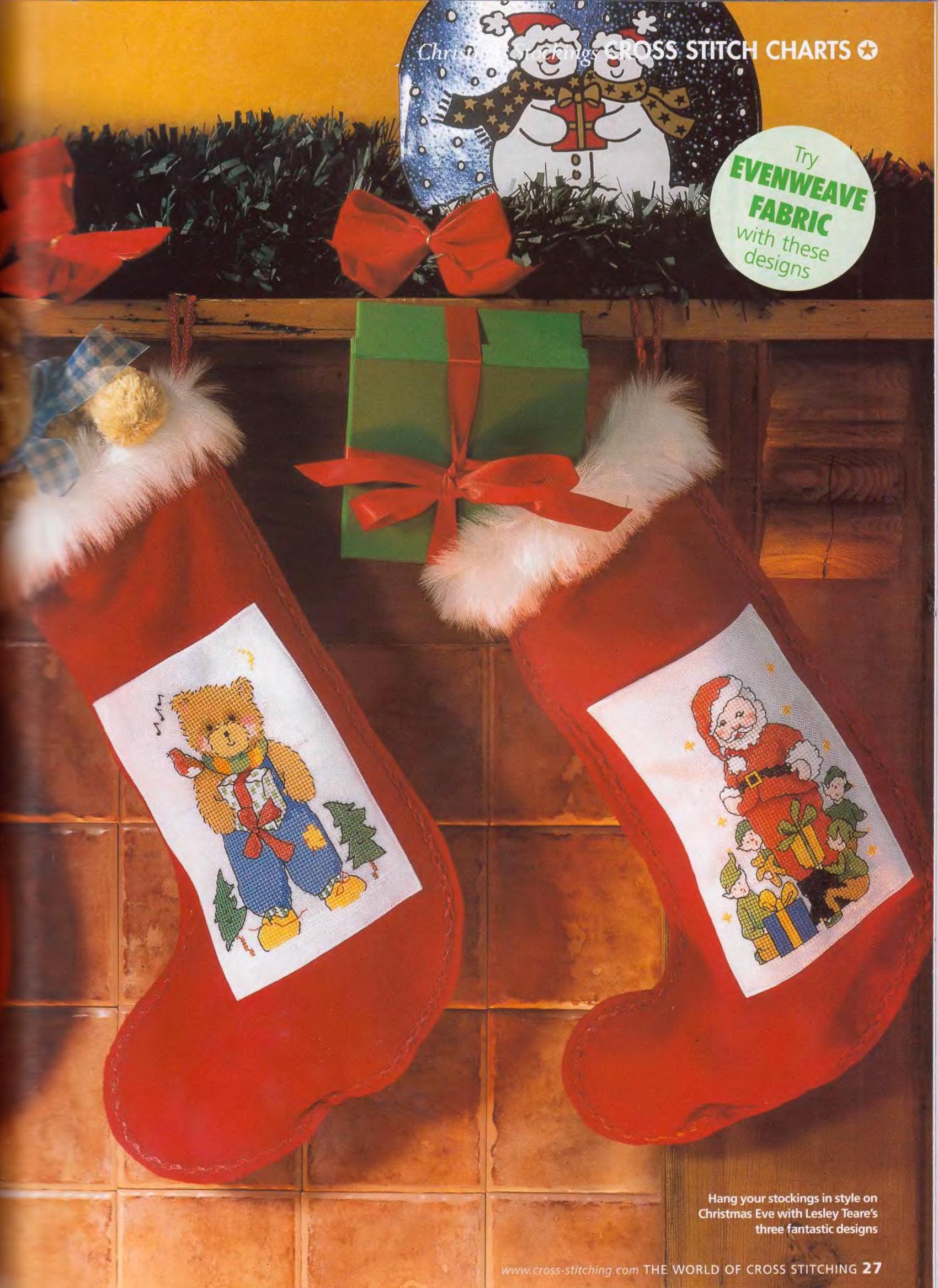 cross stitch pattern christmas stockings (2)