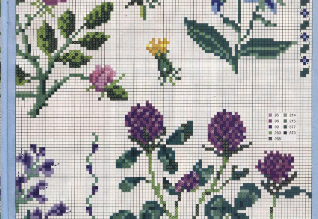 cross stitch pattern flowers border