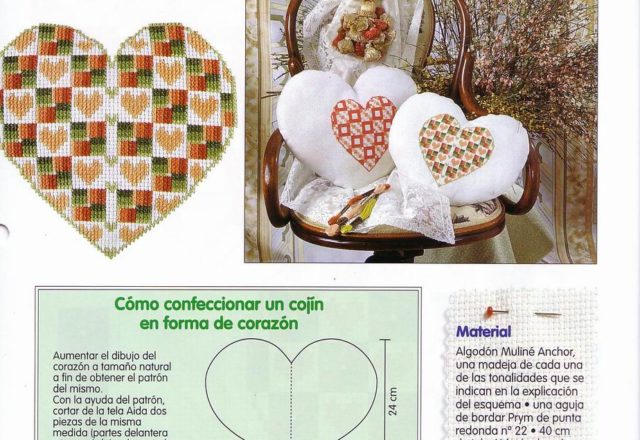 cross stitch pattern hearts cushions (1)