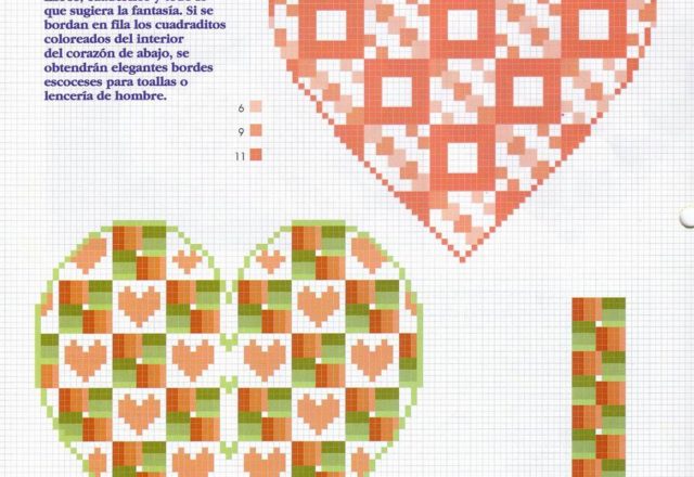 cross stitch pattern hearts cushions (2)