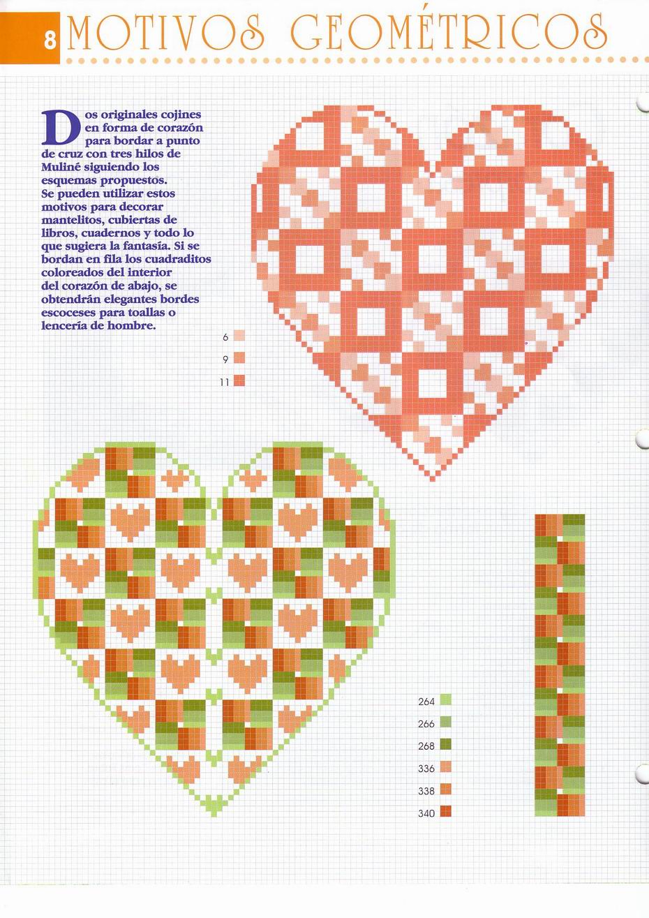 cross stitch pattern hearts cushions (2)