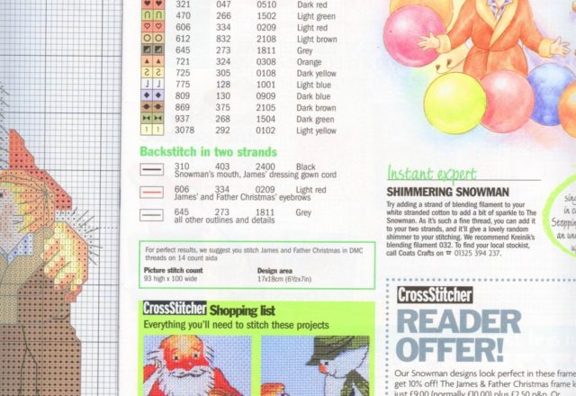cross stitch pattern james and snowman (2)