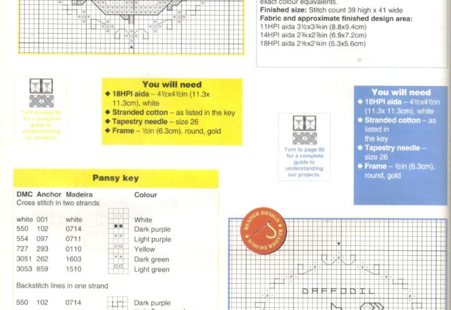 cross stitch patterns for small floral pictures (5)