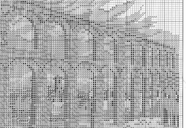 cross-stitch picture of an ancient aqueduct (3)