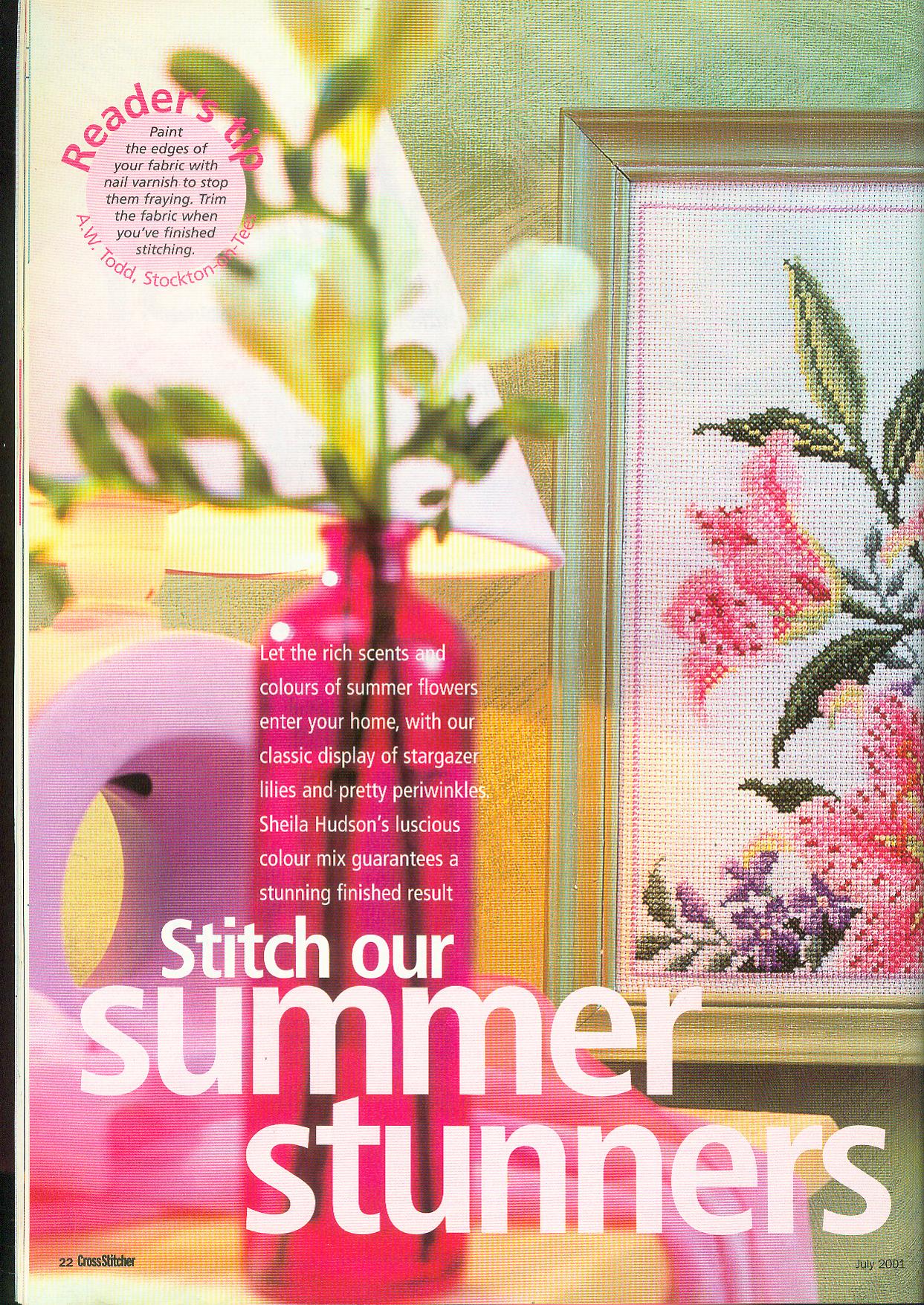 cross-stitch picture of flowers lilies (1)