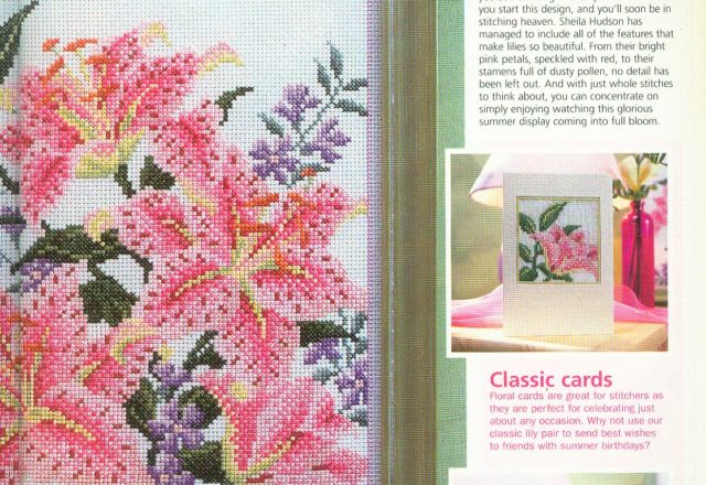 cross-stitch picture of flowers lilies (2)