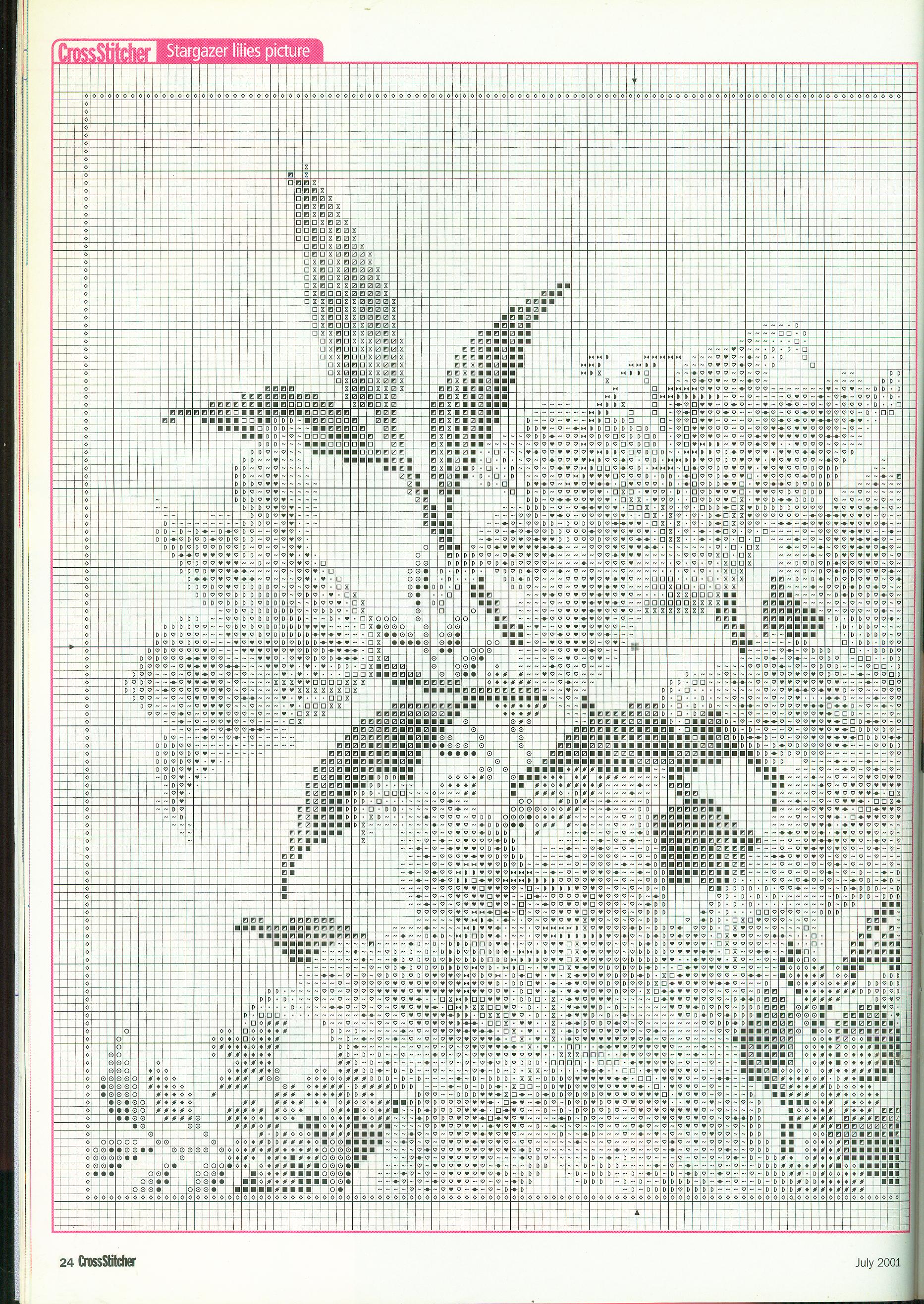 cross-stitch picture of flowers lilies (3)
