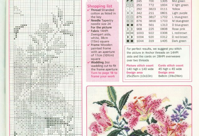 cross-stitch picture of flowers lilies (4)