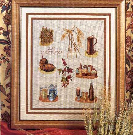 cross stitch picture portraying the beer (1)