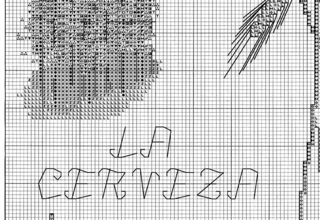 cross stitch picture portraying the beer (2)