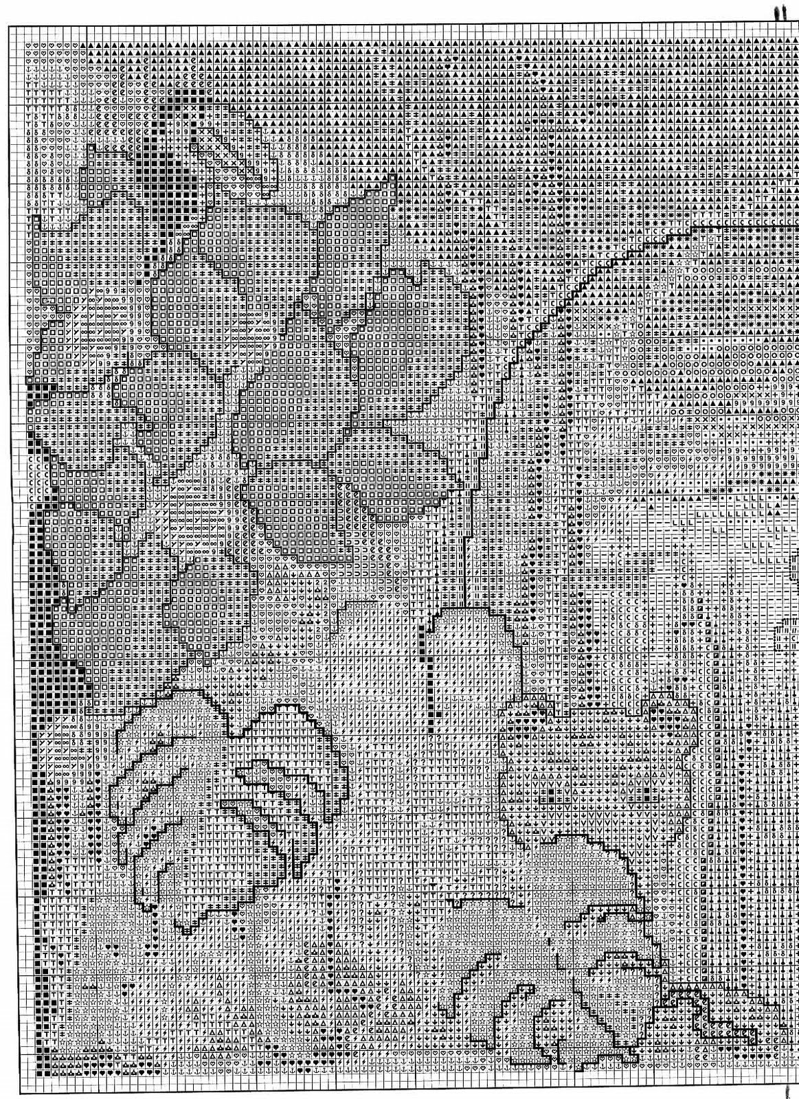 cross stitch picture portraying the wilderness (2)