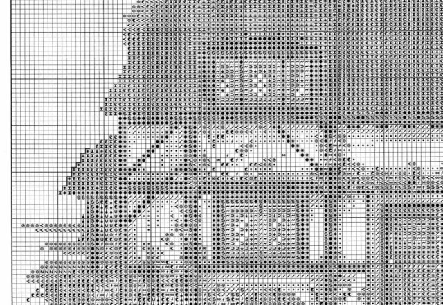 cross stitch picture rustic cottage (2)