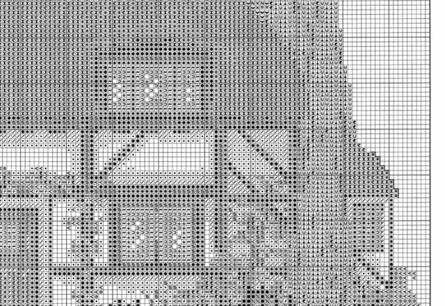 cross stitch picture rustic cottage (3)