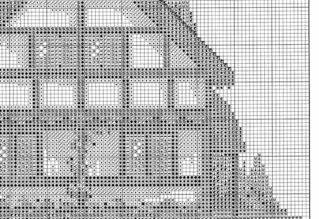 cross stitch picture with English cottage (3)