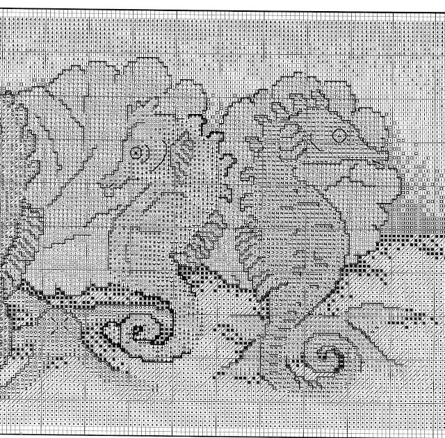 cross stitch picture with seahorses (3)