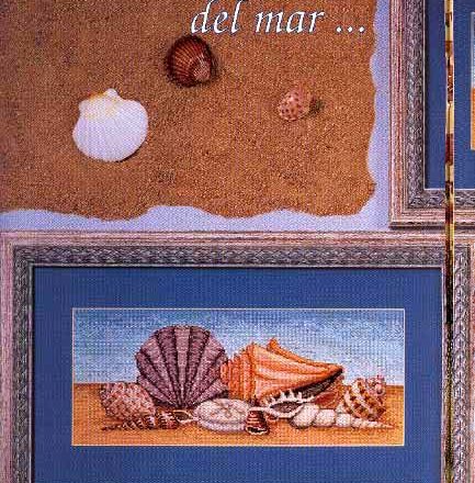 cross stitch picture with shells (1)