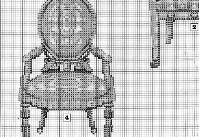 cross stitch picture with vintage armchairs (4)