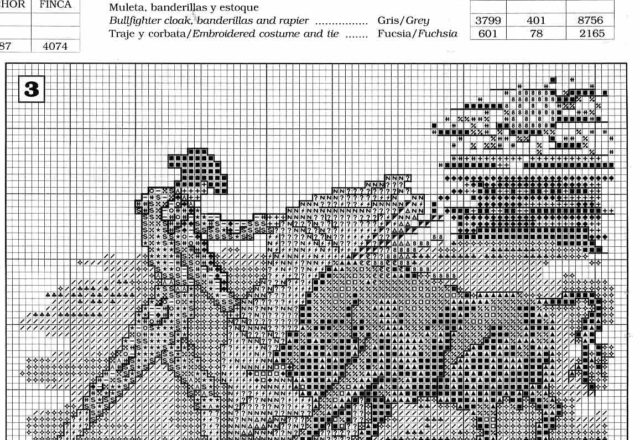 cross stitch pictures of bullfighting (2)