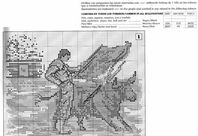 cross stitch pictures of bullfighting (3)