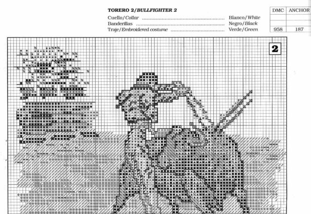 cross stitch pictures of bullfighting (5)