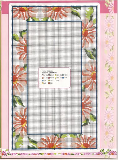 cross-stitch placematwith pinl flowers (2)